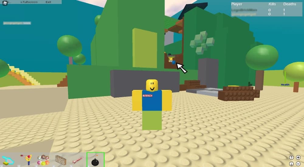 Интерфейс Roblox во время игры